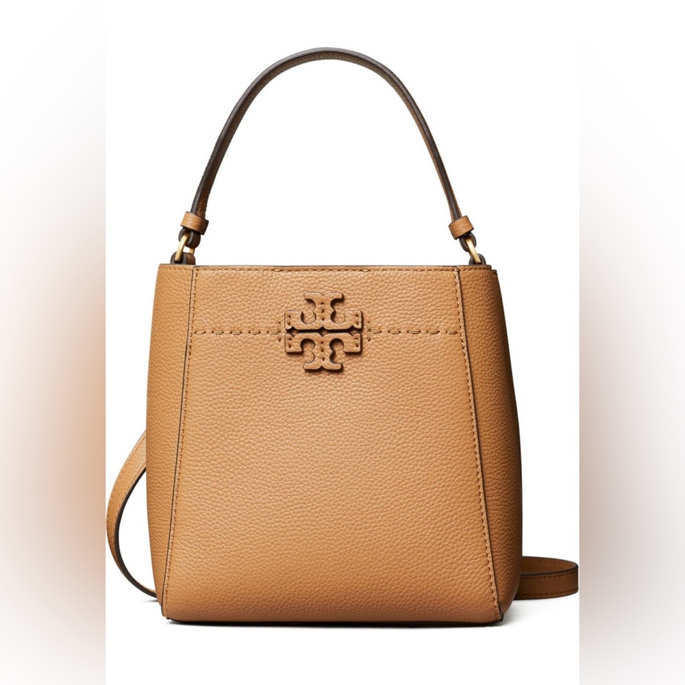 Tory Burch McGraw Small Leather Bucket Bag